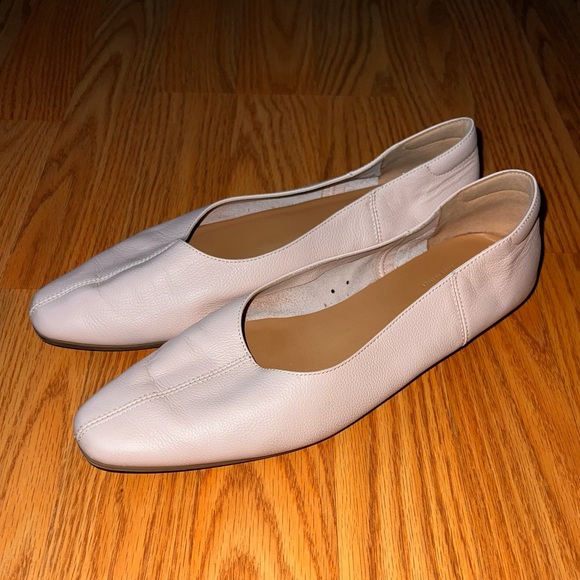 Everlane Blush Pink Leather Tapered Day Glove Ballerina Flats Square Toe Sz 9 - Picture 4 of 8